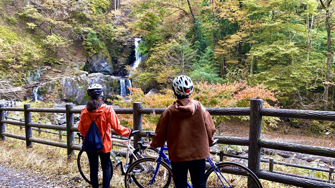 上野村の秋のサイクリングルート： 竜神の滝